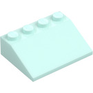 LEGO Aguamarina claro Con pendiente 3 x 4 (25°) (3016 / 3297)