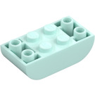 LEGO Světlá aqua Sklon Kostka 2 x 4 Zakřivený Převrácený (5174)