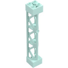 LEGO Light Aqua Support 2 x 2 x 10 Girder Triangular Vertical (Type 4 - 3 Posts, 3 Sections) (4687 / 95347)