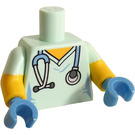 LEGO Light Aqua Veterinarian Minifig Torso (973 / 16360)