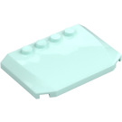 LEGO Light Aqua Wedge 4 x 6 Curved (52031)