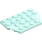 LEGO Lekka Aqua Klin Talerz 4 x 6 bez Narożniki (32059 / 88165)