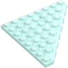 LEGO Light Aqua Wedge Plate 8 x 8 Corner (30504)