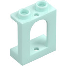 LEGO Lys aqua Vindusramme 1 x 2 x 2 med Arched Opening (90195)