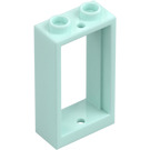 LEGO Lys aqua Vindusramme 1 x 2 x 3 uten Sill (3662 / 60593)