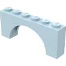 LEGO Lichtblauw Boog 1 x 6 x 2 Dikke bovenkant en versterkte onderkant (3307)