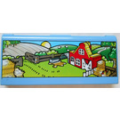 LEGO Hellblau Explore Story Builder Farmyard Fun Memory Card mit Farm Muster mit Nut (43990)