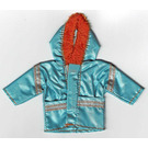 LEGO Light Blue Scala Clothes Parka with Hood and Orange Trim