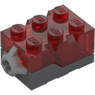 LEGO Light Brick 2 x 3 x 1.3 with Transparent Red Top and Red Light (38564 / 54869)
