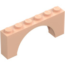 LEGO Light Flesh Arch 1 x 6 x 2 Medium Thickness Top (15254)