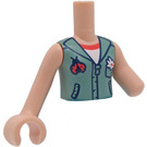 LEGO Carne claro Autumn (Verde arena Camisa con Flor y Ladybug) Friends Torso (92456 / 100811)