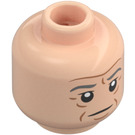 LEGO Lätt Hudfärgad Bilbo Baggins med Vit Hår Minifigur Huvud (Infälld solid knopp) (3626 / 101746)