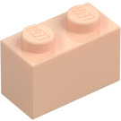 LEGO Light Flesh Brick 1 x 2 with Bottom Tube (3004 / 93792)