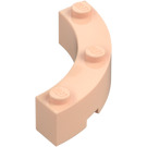 LEGO Light Flesh Brick 4 x 4 Round Corner (Wide with 3 Studs) (48092 / 72140)