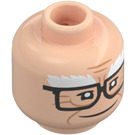 LEGO Light Flesh Carl Fredricksen Minifigure Head (Recessed Solid Stud) (3626 / 102089)