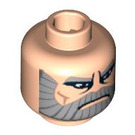 LEGO Light Flesh Count Dooku Head (Recessed Solid Stud) (3626 / 84934)