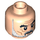 LEGO Light Flesh Count Dooku / Saruman Head (Recessed Solid Stud) (14182)