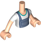 LEGO Lys hudfarvet Daniel - Sand Blå Overalls Friends Torso (Boy) (73161 / 92456)