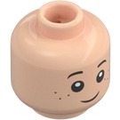 LEGO Light Flesh Dual Sided Child Head with Freckles with Sad Expression / Smiling (Recessed Solid Stud) (38826 / 96004)