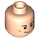 LEGO Light Flesh Dual sided head with cheek Lines, crooked Smile / open mouth (Recessed Solid Stud) (3626 / 26067)