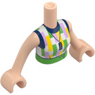 LEGO Lys hudfarvet Emma med Lang Koral Nederdel Friends Torso (73152 / 92456)