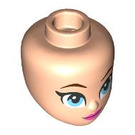 LEGO Leichtes Fleisch Female Minidoll Kopf mit Blau Augen und Pink Lips (Tinker Bell) (92198 / 103986)