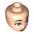 LEGO Light Flesh Female Minidoll Head with Blue eyes and wide mouth (92198 / 103398)