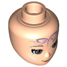 LEGO Leichtes Fleisch Female Minidoll Kopf mit Purple Forehead (25017 / 92198)