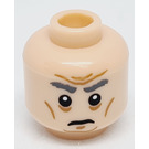 LEGO Beige Léger First Order General Minifigurine Tête (Montant solide encastré) (3626)