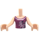 LEGO Helles Fleisch Friends Torso, mit Blume und Butterflies Muster (92456)