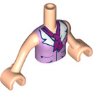 LEGO Licht vleeskleurig Friends Torso, met Lavendel Blouse en Knotted Sjaal Patroon (92456)