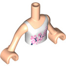 LEGO Licht vleeskleurig Friends Torso, met Roze Bloemen Patroon (92456)