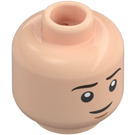 LEGO Lys hud Frodo Baggins med Grønn Kappe og Hud Feet Minifigur Hode (Forsenket solid knott) (3626 / 101754)