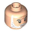 LEGO Leichtes Fleisch General Jan Dodonna Minifigure Kopf (Einbau-Vollbolzen) (73608 / 104608)
