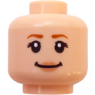 LEGO Leichtes Fleisch Ginny Weasley Schmucklos Kopf (Einbau-Vollbolzen) (3626)