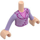 LEGO Lys hudfarvet Glinda - Lavendel Kjole Friends Torso (92456)