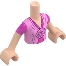 LEGO Lys hudfarvet Glinda -  Lyserød Kjole Friends Torso (92456)