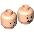 LEGO Light Flesh Gray Minifigure Head (Recessed Solid Stud) (3626 / 21576)