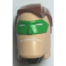 LEGO Light Flesh Green Lantern Large Figure Head (72343 / 98608)
