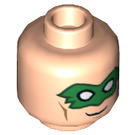 LEGO Light Flesh Green Lantern Minifigure Head (Recessed Solid Stud) (3626)