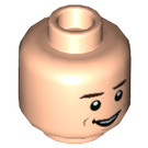 LEGO Light Flesh Head with Dark Brown Eyebrows and Small Smile and Scared Decoration (Recessed Solid Stud) (3626)