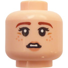LEGO Leichtes Fleisch Hermione Granger Schmucklos Kopf (Einbau-Vollbolzen) (3626)