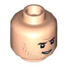 LEGO Light Flesh Indiana Jones Minifigure Head (Recessed Solid Stud) (3626 / 73132)