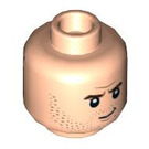 LEGO Light Flesh Indiana Jones Minifigure Head (Recessed Solid Stud) (3626 / 75408)