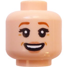 LEGO Lätt Hudfärgad Lily Potter Enkel Huvud (Infälld solid knopp) (3626)