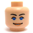 LEGO Licht Vleeskleurig Marion Ravenwood Hoofd met Scared / Smiling Patroon (Veiligheids Stud) (3626 / 62718)