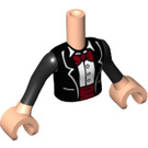 LEGO Light Flesh Mia Torso, with Black Tuxedo Jacket and Red Bow Pattern (92456)