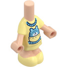 LEGO Light Flesh Micro Body with Layered Skirt with Cat (105804)