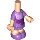 LEGO Licht Vleeskleurig Micro Lichaam met Layered Skirt met Purple Sash (83503)