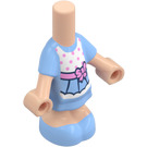 LEGO Carne claro Micro Cuerpo con Layered Falda con Blanco Apron (101275)